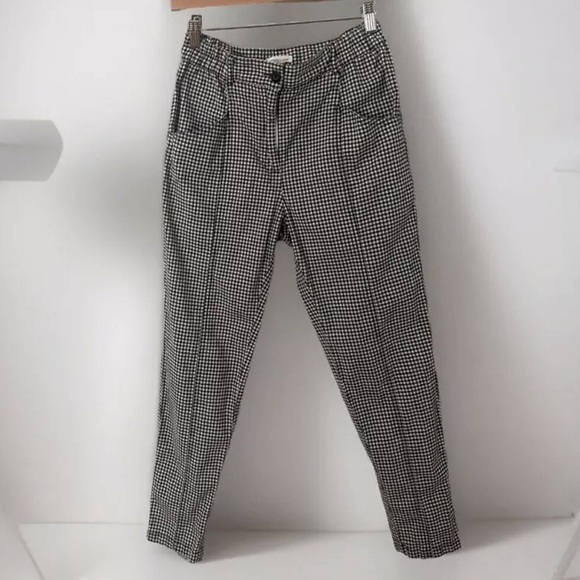 Urban Outfitters Silence + Noise Women’s Plaid High Waist Ankle Pants Size 0 - Picture 2 of 6
